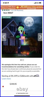 12 Ft Inflatable Cacking Halloween Witch Giant Airblown Excel Cond Inflatable 12 Ft Inflatable Cacking Halloween Witch Giant Airblown Excel Cond Inflatable