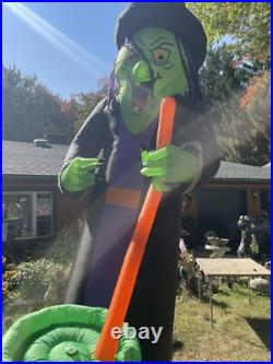 12 Ft Inflatable Cacking Halloween Witch Giant Airblown Excel Cond Inflatable 12 Ft Inflatable Cacking Halloween Witch Giant Airblown Excel Cond Inflatable