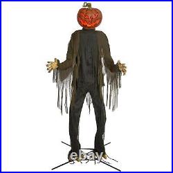 12 Ft Outdoor Animatronics Giant Posable Pumpkin Ghoul Halloween Yard Decoration