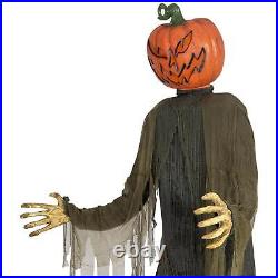 12 Ft Outdoor Animatronics Giant Posable Pumpkin Ghoul Halloween Yard Decoration