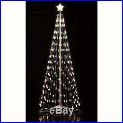 12′ Ft. Outdoor Warm White LED Christmas Tree Cone Light with Wireless Remote 144
