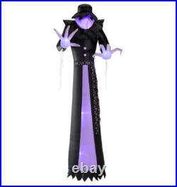 12' Inflatable Halloween LightShow Short Circuit Black Light Victorian Reaper