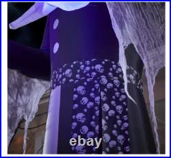 12' Inflatable Halloween LightShow Short Circuit Black Light Victorian Reaper