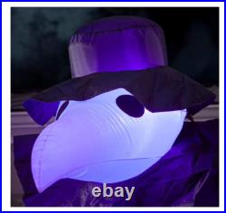 12' Inflatable Halloween LightShow Short Circuit Black Light Victorian Reaper