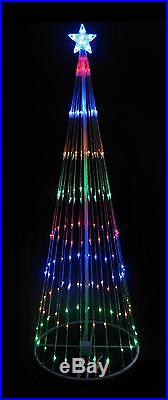 12′ Multi-Color LED Light Show Cone Christmas Tree Lighted Yard Art Decoration