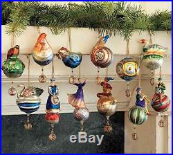 12 NEW Pottery Barn 12 TWELVE DAYS of CHRISTMAS ORNAMENTS NIB set of 12
