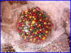 12 NIB Nostalgic Large Beaded Glitter Bulb Ball Christmas Ornament 120MM