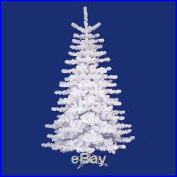 12' Pre-lit Crystal White Artificial Christmas Tree Multi Lights
