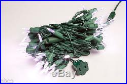 12 Strands 80 Bulb T5 Pure White LED Christmas Mini Lights Green Wire 31′Outdoor