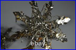 12 Vintage Aluminum Snowflake Christmas Tree Ornaments OOAK Handmade MCM Metal