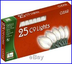 (12) ea Holiday Wonderland 925C-88 25 ct C9 CLEAR Christmas Light Sets