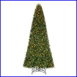 12 ft. Pre-Lit LED Morgan Pine Quick Set Artificial Christmas Tree White Lights
