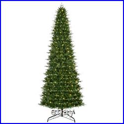 12 ft Pre-Lit Sheridan Sure-Lit Pole Slim Pine Christmas Tree, 800 Color-Changin 12 ft Pre-Lit Sheridan Sure-Lit Pole Slim Pine Christmas Tree, 800 Color-Changin