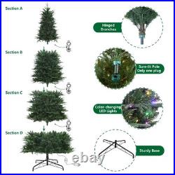 12 ft Pre-Lit Sheridan Sure-Lit Pole Slim Pine Christmas Tree, 800 Color-Changin 12 ft Pre-Lit Sheridan Sure-Lit Pole Slim Pine Christmas Tree, 800 Color-Changin