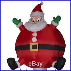 12ft Gemmy Christmas Airblown Inflatable Santa Snowman Hot Air Balloon Ride NEW