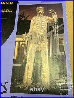 12ft Giant Skeleton Mummy LED Lighted Animatronic Halloween Decor Lowe’s NEW MIB