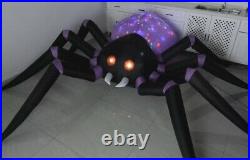 12ft Halloween Black/purp Spider Led Swirl Lights Airblown Inflatable