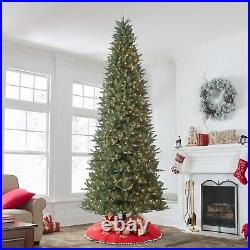 12ft Pre-Lit Rockford Sure-Lit Pole Slim Pine Artificial Christmas With 800 LED