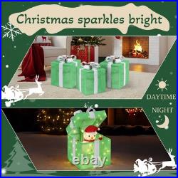 12in Motorized Pop-up Gift Box with Snowman, Outdoor Christmas Decorations w Motor