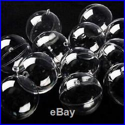 12x Transparent Ball Christmas Baubles Fillable Hanging Decoration Ornaments