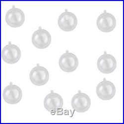 12x Transparent Ball Christmas Baubles Fillable Hanging Decoration Ornaments