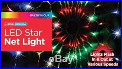 130LED 45CM Star Net Light Multi Coloured Flashing Christmas Light Xmas XM0592