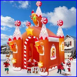 13FT Christmas Inflatable Archway with LED Light, Large Gingerbread Man Tunne