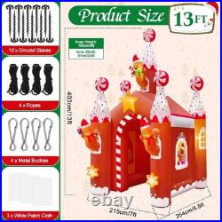 13FT Christmas Inflatable Archway with LED Light, Large Gingerbread Man Tunne