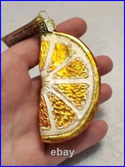13PC Lot Old World Christmas Ornaments Blown Glass Handpainted FRUITS VEGGIES