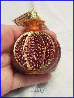 13PC Lot Old World Christmas Ornaments Blown Glass Handpainted FRUITS VEGGIES