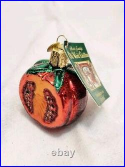 13PC Lot Old World Christmas Ornaments Blown Glass Handpainted FRUITS VEGGIES