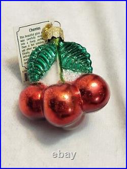 13PC Lot Old World Christmas Ornaments Blown Glass Handpainted FRUITS VEGGIES