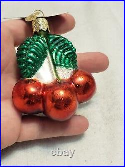 13PC Lot Old World Christmas Ornaments Blown Glass Handpainted FRUITS VEGGIES