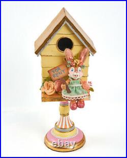 13.5 Katherine’s Collection Bunny Blossom’s Birdhouse Tabletop Easter Decor