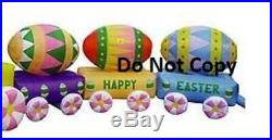 13' Easter Bunny EGG Train Lighted AIR Blown Inflatable Yard Deocr
