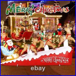 13 FT Christmas Inflatables Outdoor Decorations Giant Christmas Santa Claus