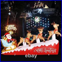 13 FT Christmas Inflatables Outdoor Decorations Giant Christmas Santa Claus