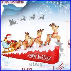 13 FT Christmas Inflatables Outdoor Decorations Giant Christmas Santa Claus