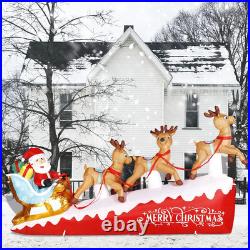 13 FT Christmas Inflatables Outdoor Decorations Giant Christmas Santa Claus