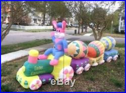 13 Ft EASTER BUNNY EGGSPRESS TRAIN Air Blown Lighted Yard Inflatable