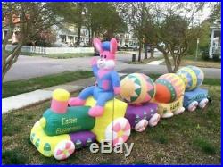 13 Ft Easter Bunny EggSpress Train Air Blown Inflatable Yard Decor LOWEST PRICE