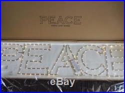 $149 RH Restoration Hardware Starry Lights Words PEACE Indoor Outdoor Clear NWT