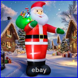 14FT Christmas Inflatable Santa Claus Outdoor Blow up Yard Decorations, Giant out