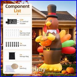 14FT Thanksgiving Inflatable Pilgrim Turkey with LED Lights & Dual Blowers 14FT Thanksgiving Inflatable Pilgrim Turkey with LED Lights & Dual Blowers