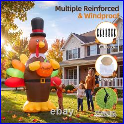 14FT Thanksgiving Inflatable Pilgrim Turkey with LED Lights & Dual Blowers 14FT Thanksgiving Inflatable Pilgrim Turkey with LED Lights & Dual Blowers