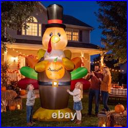 14FT Thanksgiving Inflatable Pilgrim Turkey with LED Lights & Dual Blowers 14FT Thanksgiving Inflatable Pilgrim Turkey with LED Lights & Dual Blowers