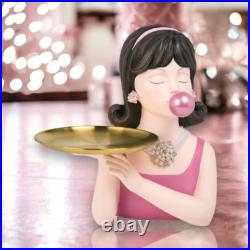 14.5in Bubblegum Girl with Tray Christmas Decor SHIPS WITHIN 10 DAYS NEW 2024