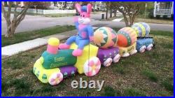 14′ Air Blown Inflatable Easter Bunny Eggs Train Lighted Yard Decor PRE ORDER