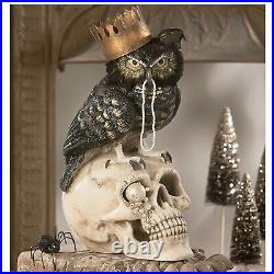 14 Bethany Lowe Sir Wingston Black Owl Skull Retro Vtg Halloween Figurine Decor