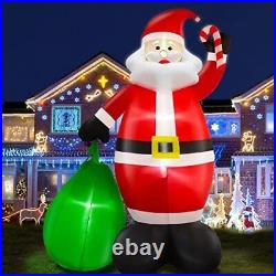 14 Feet Giant Christmas Inflatable Decorations Outdoor Santa Claus with Gift